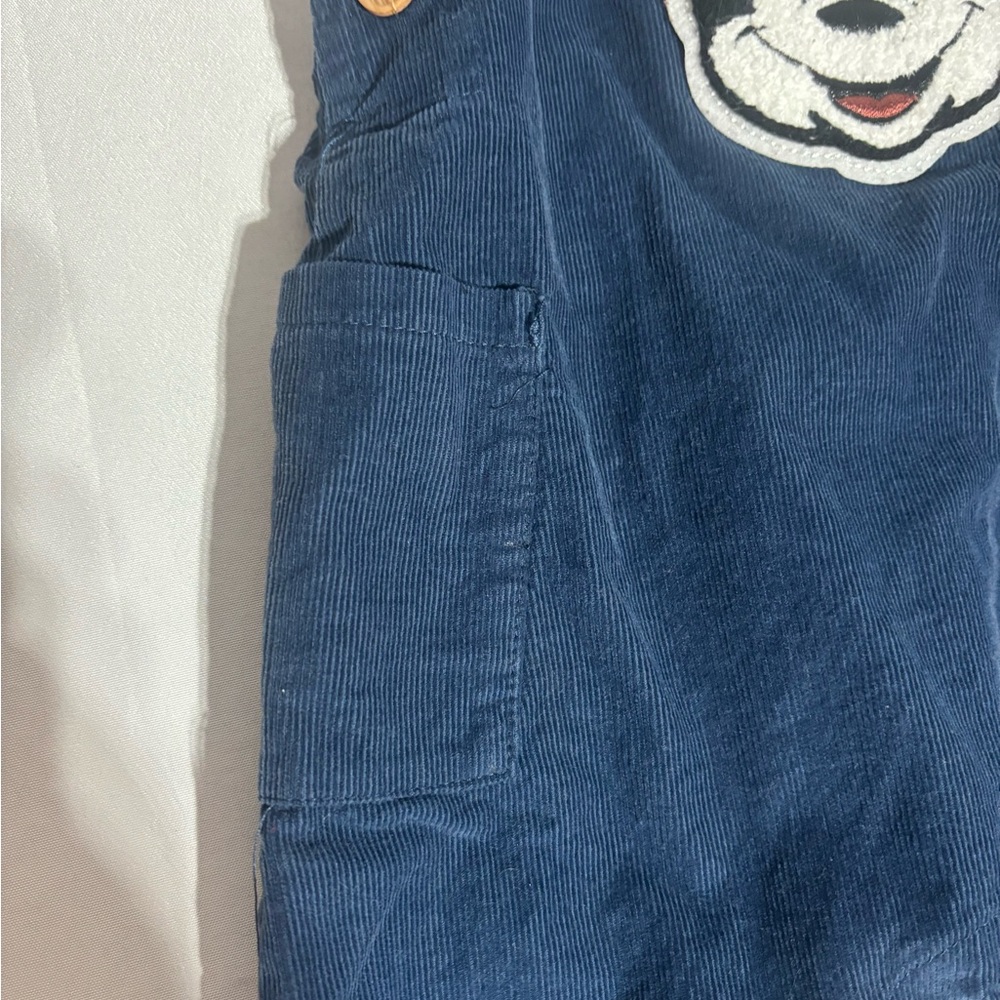 Disney Mickey Mouse Corduroy Baby Overalls - Navy 12 Months - Picture 3 of 10
